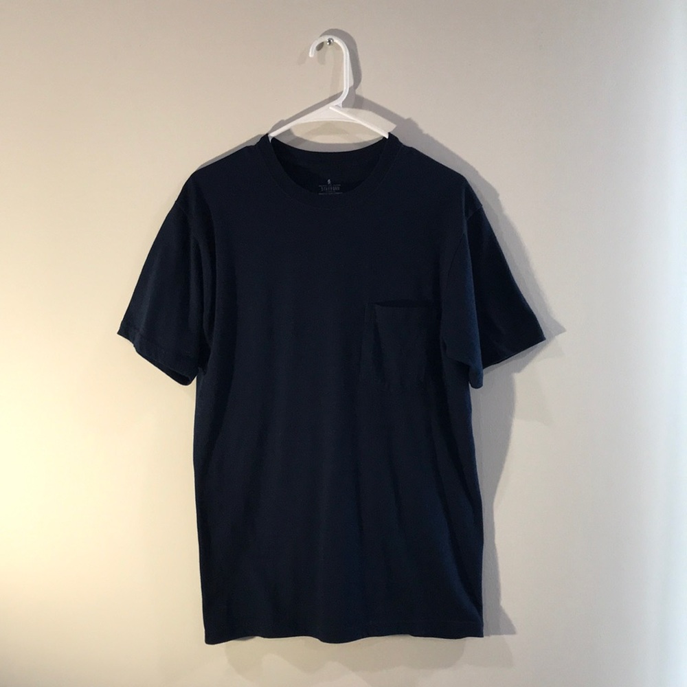 Stafford Navy Crewneck Pocket T-Shirt Size M